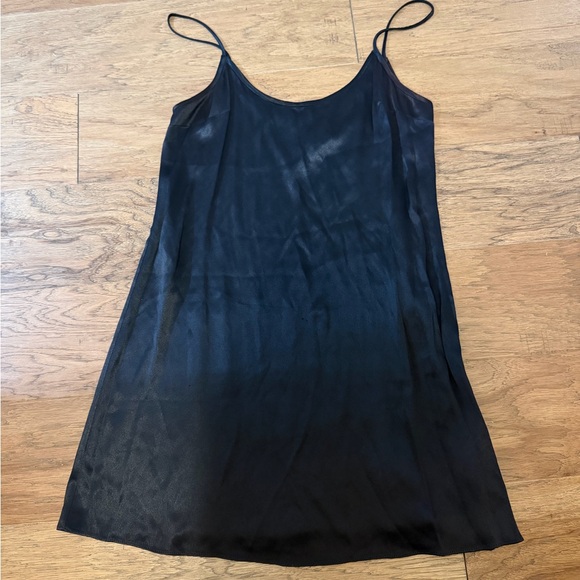 Cynthia Rowley Y2K vintage 90s Black slip Dress size 12 Silk Satin - Picture 2 of 7